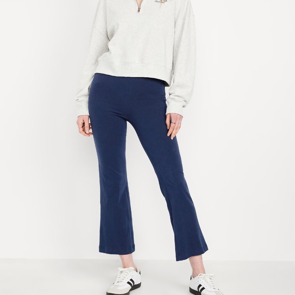 Old Navy Dark Blue High-Waisted Fashion Flare Leggings/NWT/XS